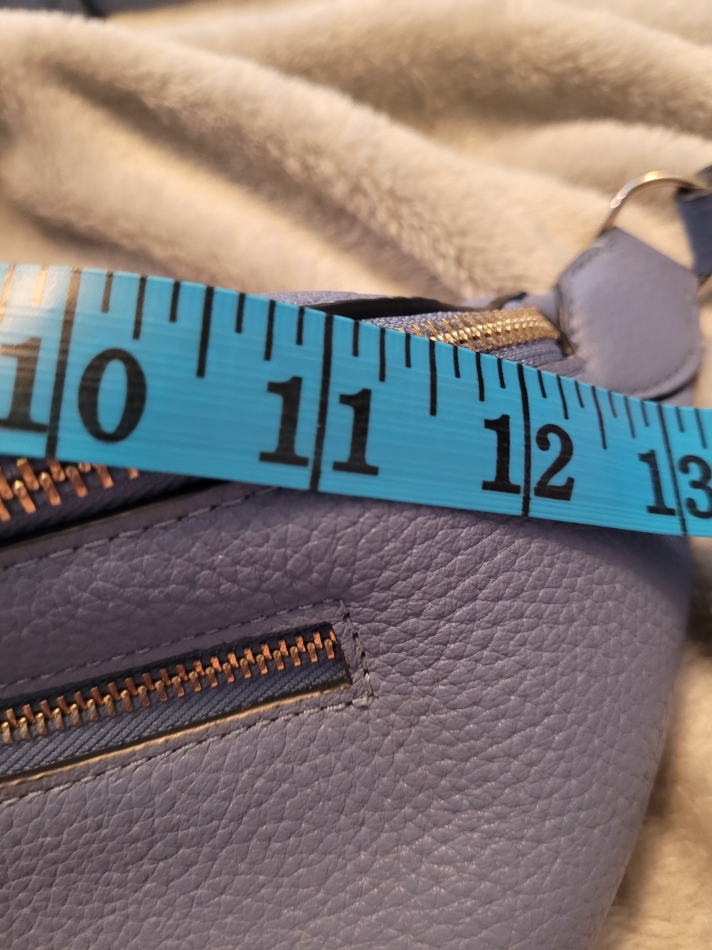 Kate Spade New York Blue Pebbled Belt Bag Fanny Pack Waist Bag Gold Hardware - Picture 7 of 10